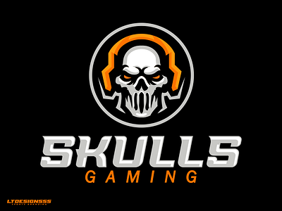 Skulls Gaming death death logo esports logo gamers gaming designer gaming logo gaming logos skull logo skulls logo sports design sports designer sports logo