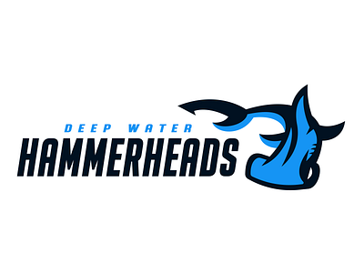 Hammerhead blue branding esports hammerhead hammerhead hark identity logo mascot motion ocean shark sharks sports sports logo surfing water