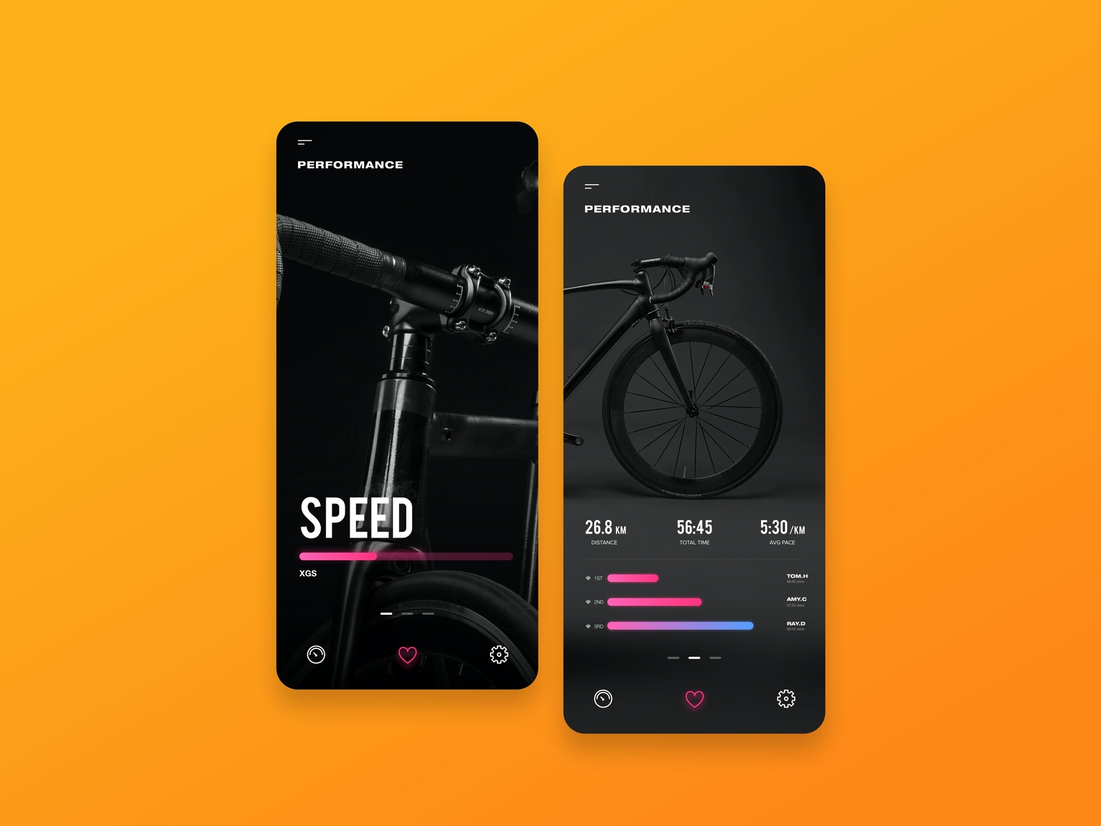 Bike App by Kurt Henderson on Dribbble