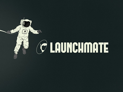 LaunchMate Startup Branding branding design figma henderson hokh illustration kurt logo planets space ui universe ux