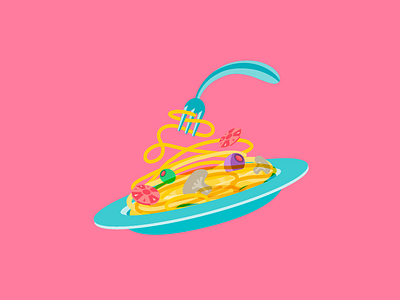 Pasta digitalart food illustration pasta