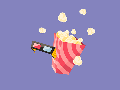 Pop Corn cinema digitalart illustration popcorn