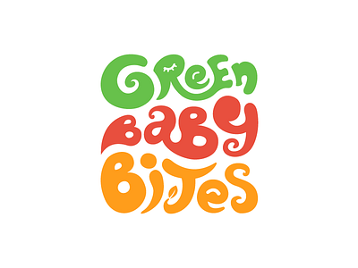 Green Baby Bites Logotype baby branding food green logo logotype love organic