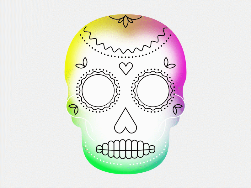 All Souls' Day aftereffects allsoulsday animation dayofthedead gif gradient skull skulls