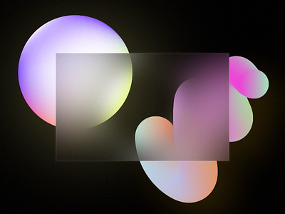 🍭 abstract blobs colors contrast glassmorphism gradient
