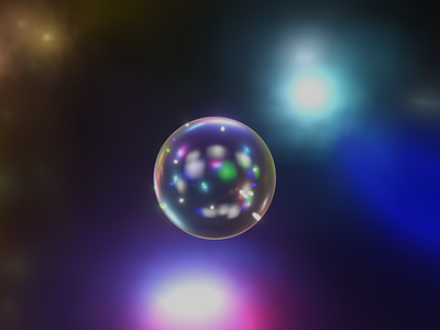 Crystal Ball 3d animation dreamy planet render sphere