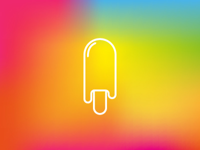 Popsicle colors gradient ice popsicle summer vector