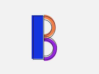 B b colors letter type