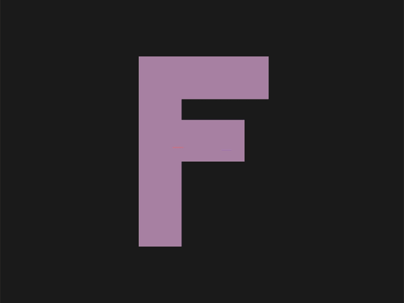 F after effects animation colors letter type