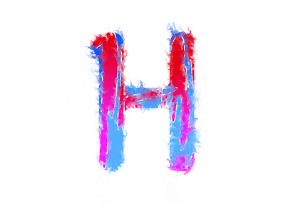 H colors font particles type