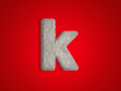 K fur k letter red type
