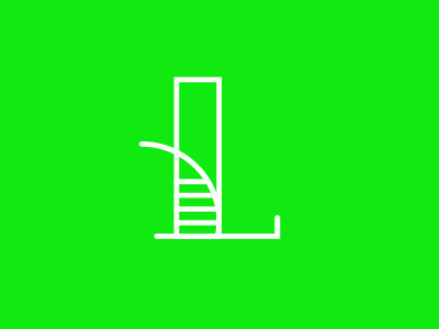 L font green letter type