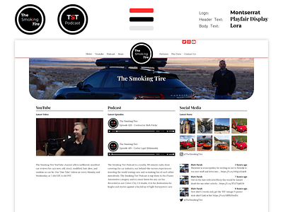 The Smoking Tire Logo & Website Concept by Braeden Loepke on Dribbble