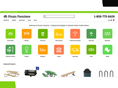 Picnic Furniture - 2019 Redesign design desktop ecommerce logo minimal ui web web design website