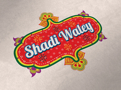 Shadi Waley art colors culture floral logo pattern planners traditional wedding