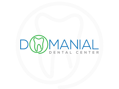 DOMANIAL Dental Center blue center dental dentist green logo tooth