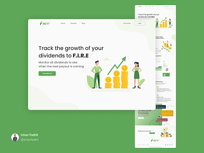Landing Page for Dividends Payout Website design dribbble landing page ui ui ux ui inspiration ui trends uidesign userinterface ux web project webdesign