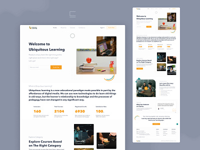 Landing Page - Ubiquitous Learning design landing page learning learning app ui uidesign userinterface ux webdesign website