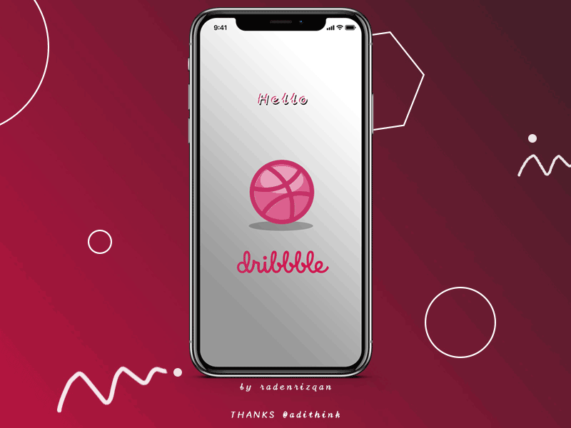 Hello, Dribbble! first shot mobile design splash splash screen ui design uiux