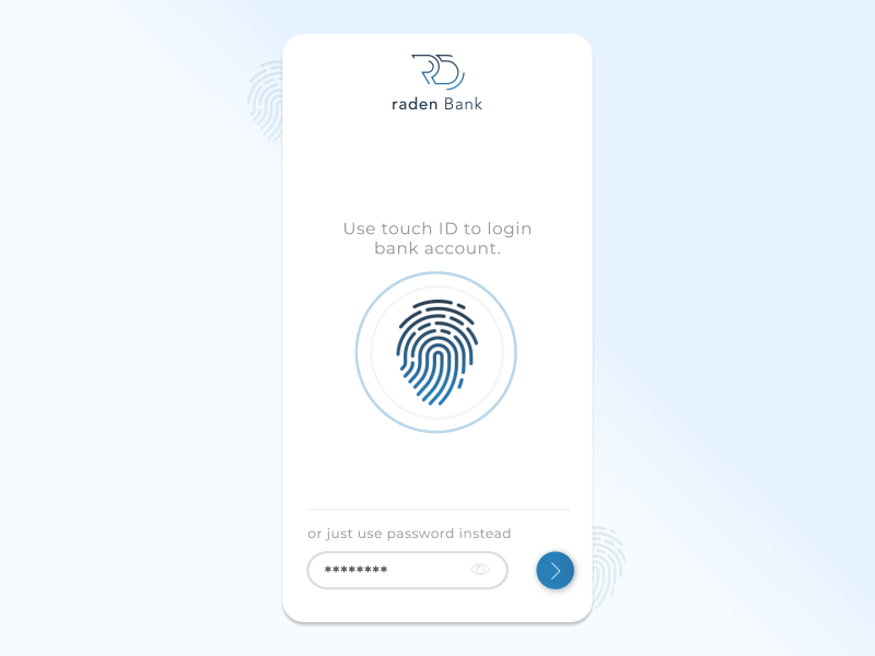 Banking App - Login with Touch ID