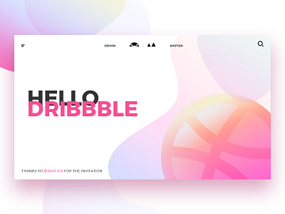 Hello Dribbble debut first shot hello dribbble page web