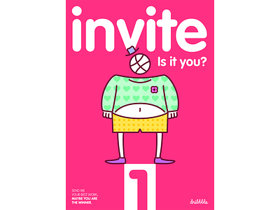 Dribbble Invite design dribbble invitation invite poster 海报 邀请