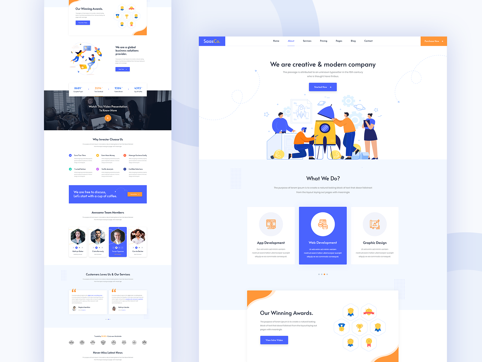 Saasco - Agency Landing Page by Md. Younus 🏅 on Dribbble