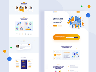 Marketing Landing Page animation branding debut shot design minimal ui ux vector web website