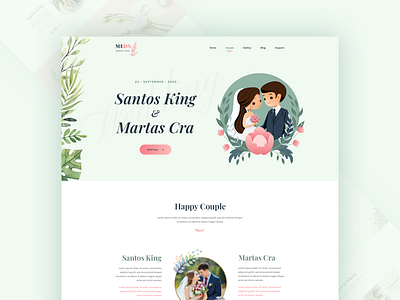 MEDS - Wedding Website couple debut shot design illustration marriage ui ux web website wedding wedding invitation