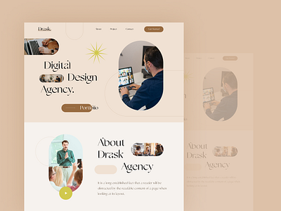 Drask - Digital agency website. agency corporate design minimal ui ux web website