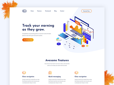 Web App Landing Page app design minimal typography ui ux web website