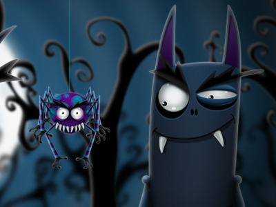 The trouble with Bats character design illustration