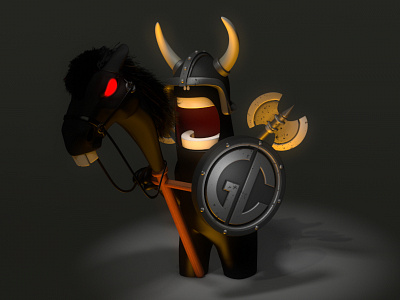 Horseman 3d modeling character design