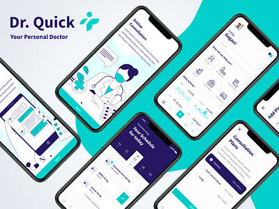 : Dr. Quick - A fictional app design to consult the doctor doctor app doctor app design doctor app ui medical app medical care medical care design mobile app mobile app design mobile application mobile design mobile ui reminder app reminder app ui reminder app ui reminder ui saas app saas design saas landing page saas mobile app design saas product
