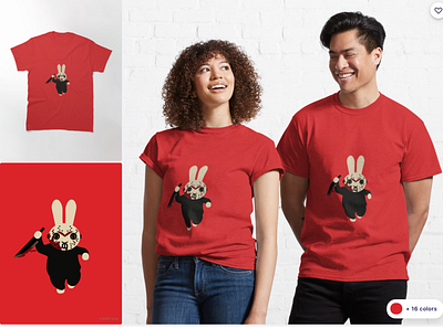 killerbunny bunny character cute design etsy etsy shop horror illustration jason redbubble redbubbleshop redbubbletshirts shirt