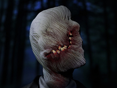 Slender 3d creepypasta horror sculpt slenderman zbrush