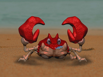 Crappy Crabby Speedpaint 3d bright crab crabby design pokemon render sculpt
