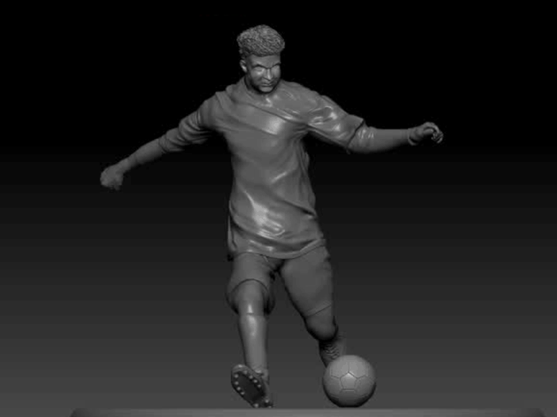 Football 3dprint model 3d 3dprint modeling object sculpt turntable zbrush