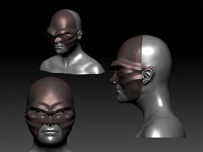 Rejected half mask concept 3d comic comiccon concept concept art design hero human mask product superhero zbrush