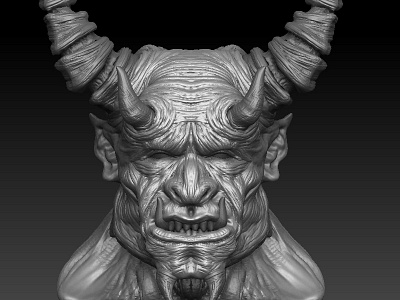 Demonhead 3d concept concept art creature design detail devil evil product villain zbrush