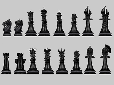Chess concept art chessboard clasic concept fantasy game illustration
