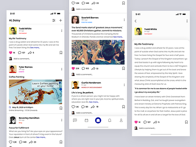 Social Community Post/Feed feed ui post detail ui post detail ui social app home social post