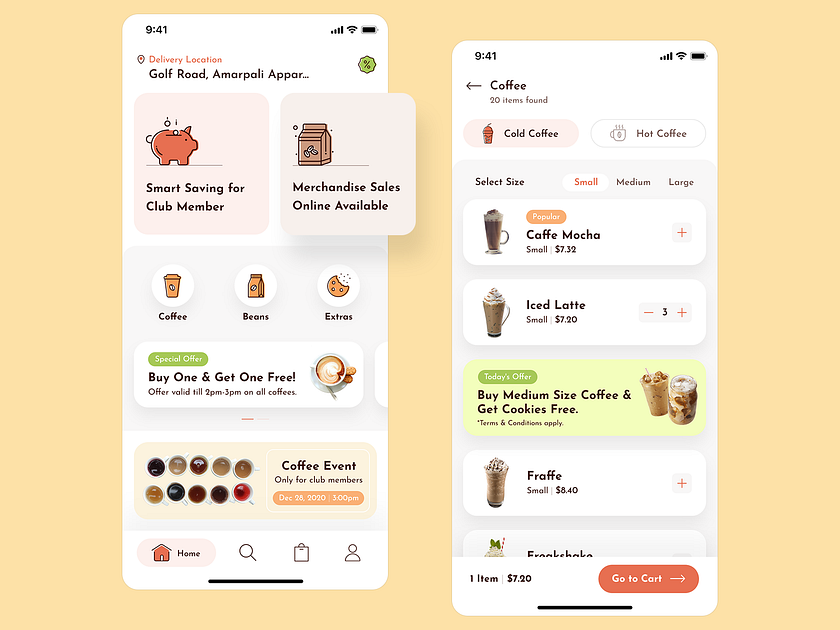 Coffee Bean App designs, themes, templates and downloadable graphic