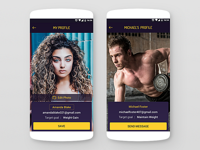 Fitness Diet App (Profile View)