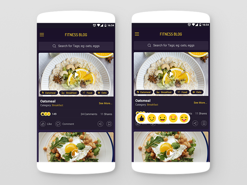 Fitness Diet App (Home Screen) by Rinki Yadav on Dribbble