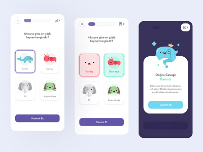 Quistudy App - Quiz android app application character colorful creative feedback flat game gamification illustration ios learning level profile quiz reward success ui ux