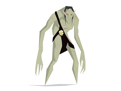 Goblin character creative design earth flat goblin hobbit illustration middle tolkien