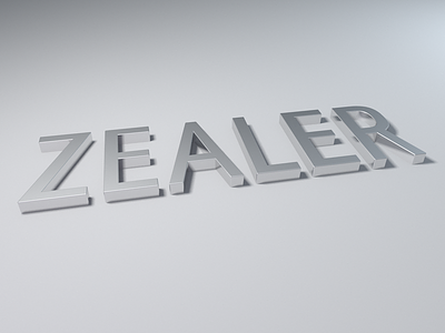 ZEALER 3d cinema 4d font logo type typeface typographic typography
