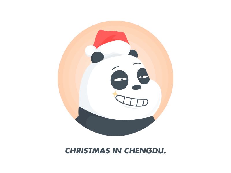 Christmas In Chengdu animal avatar chengdu christmas illustration panda