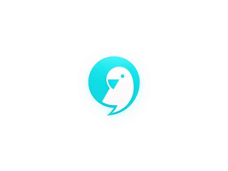 Meiqia Gradient Logo icon skeuomorphism logo